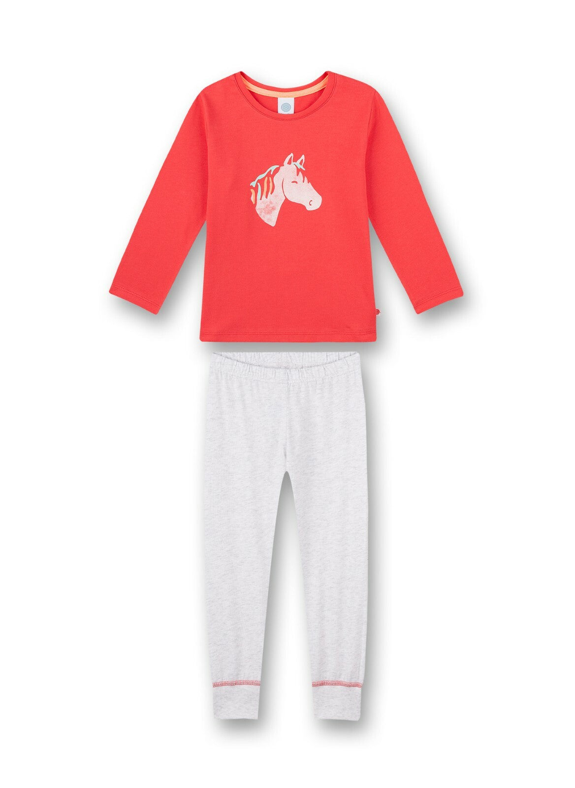 %% NEU Sanetta Mädchen langer Schlafanzug  2-tlg " Pferd" Gr. 92-116 %%