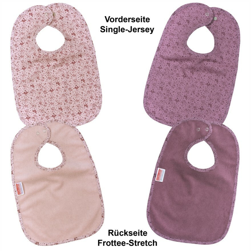 % TOP% Wörner Südfrottier Lama rosa Druckknopflatz WENDELATZ 26x40 cm 2er Set