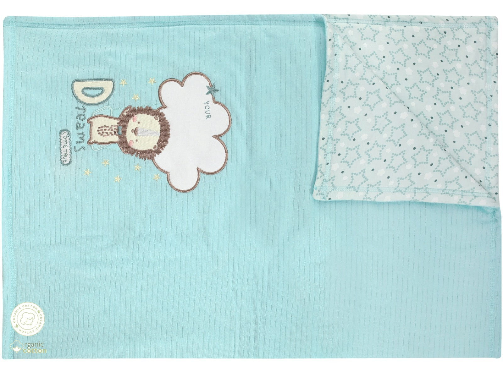 Jacky Baby DECKE 100 CM X 70 CM 60G WATTIERUNG LITTLE LION (ORGANIC COTTON)