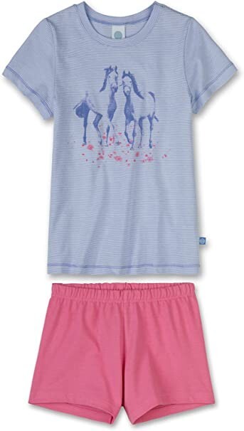 %% SANETTA  Schlafanzug Pferd  MÄDCHEN  KURZ NEU GR. 104 %%