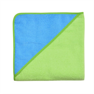 %%TOP%% Wörner Südfrottier Riesen Kapuzenbadetuch Gr.140x140 Limone/Ozean NEU