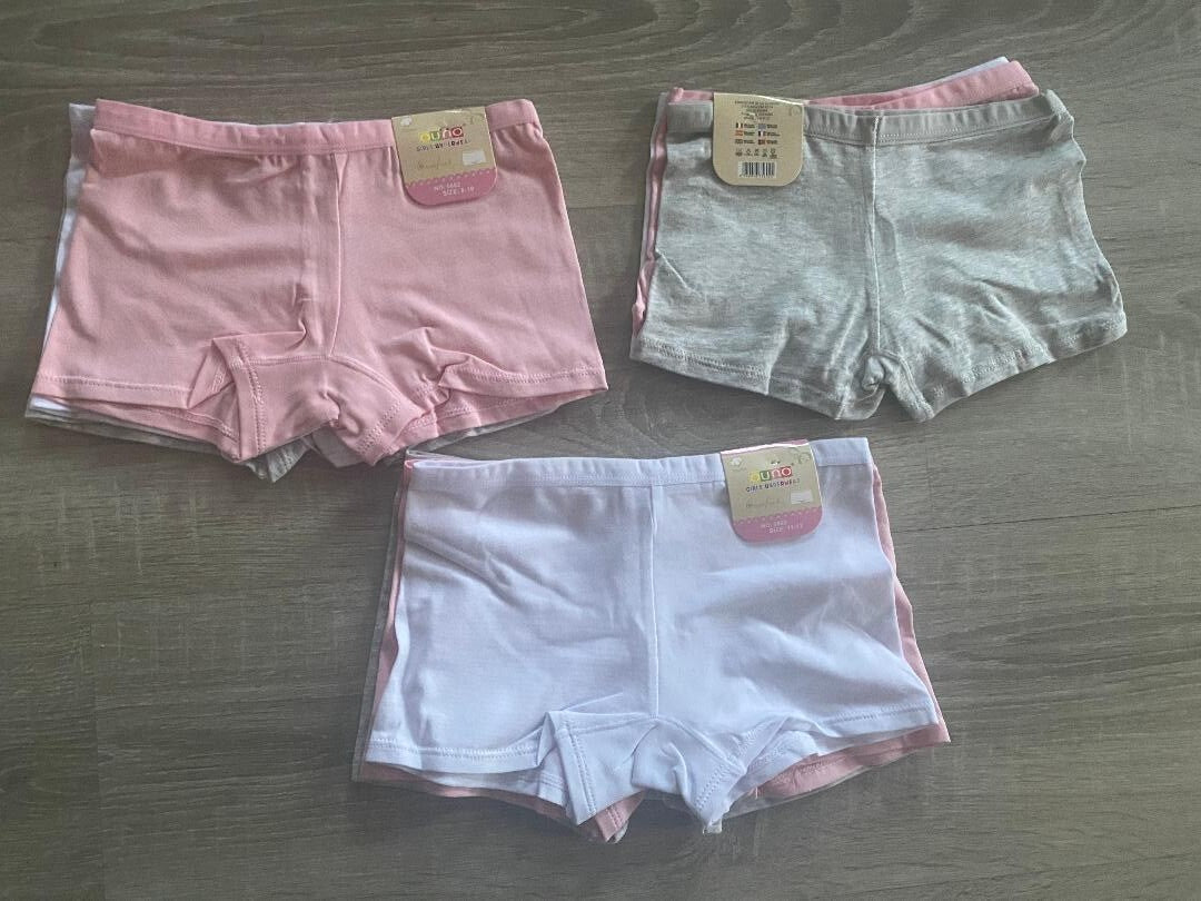 3er Pack Mädchen Slips Panty Pants Hipster Unterhosen Unterwäsche Gr.98-140