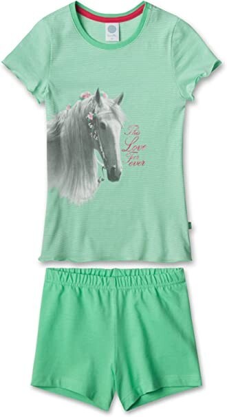 %% SANETTA  Schlafanzug Pferd  MÄDCHEN  KURZ NEU GR.98 %%