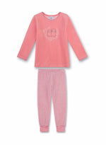 Sanetta Mädchen langer Schlafanzug "Eulen"  Nicky 2-tlg. rosa  Gr.98