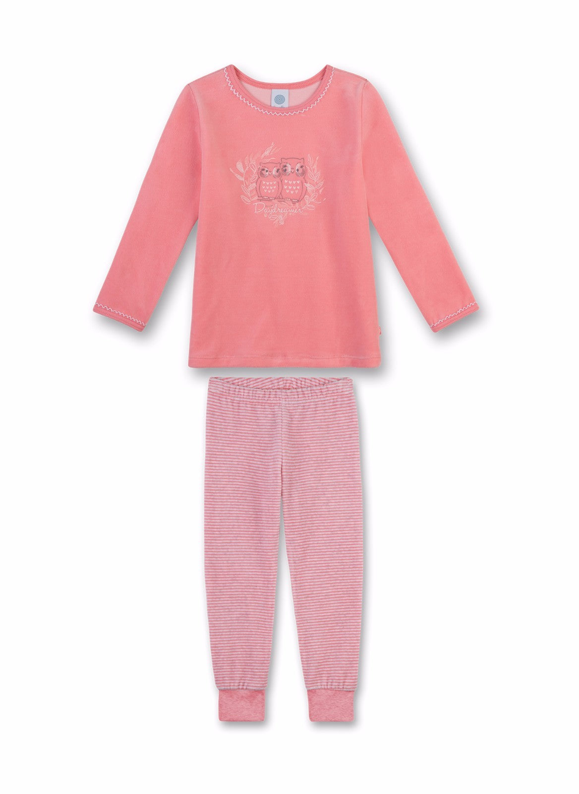 Sanetta Mädchen langer Schlafanzug "Eulen"  Nicky 2-tlg. rosa  Gr.98