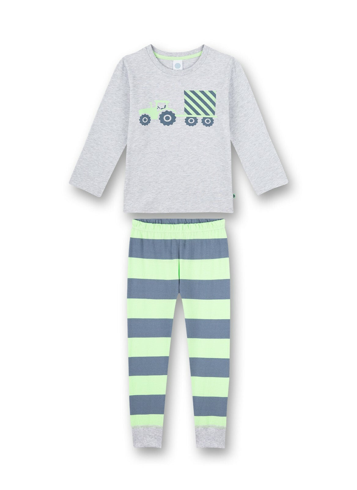 %% NEU Sanetta Jungen langer Schlafanzug  2-tlg " Traktor " Gr. 104 + 128 %%