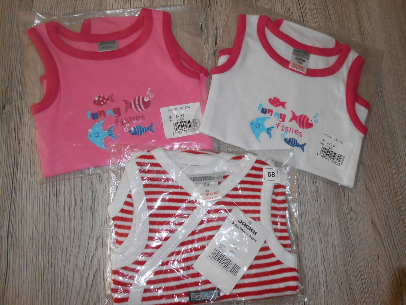  HAMMERANGEBOT 3 BODYS JACKY BABY NEUWARE  GR.62/68 STATT 28,99 nur 14,99 !!