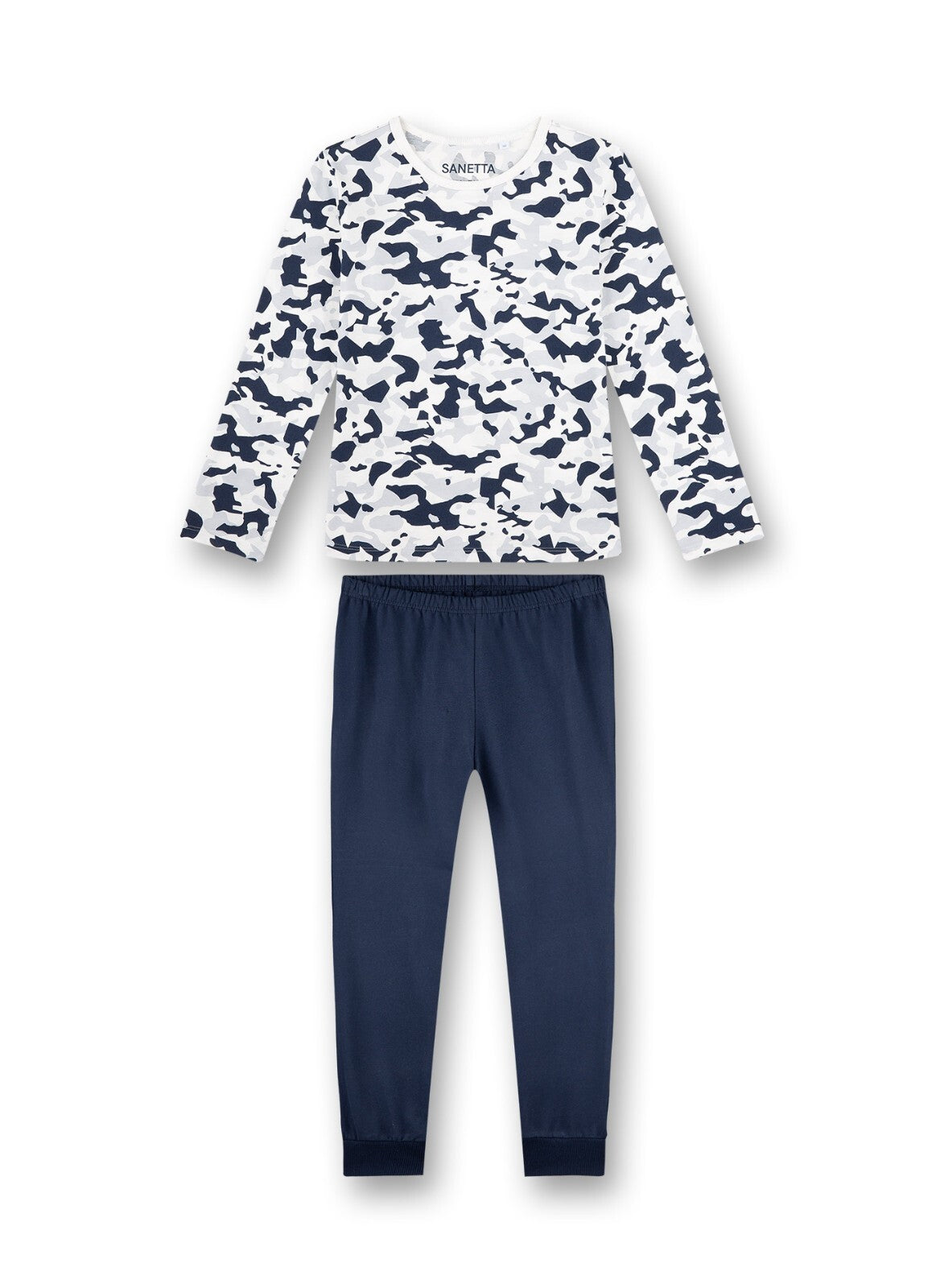 SANETTA   Mädchen Schlafanzug  blau Camouflage NEU Gr.128
