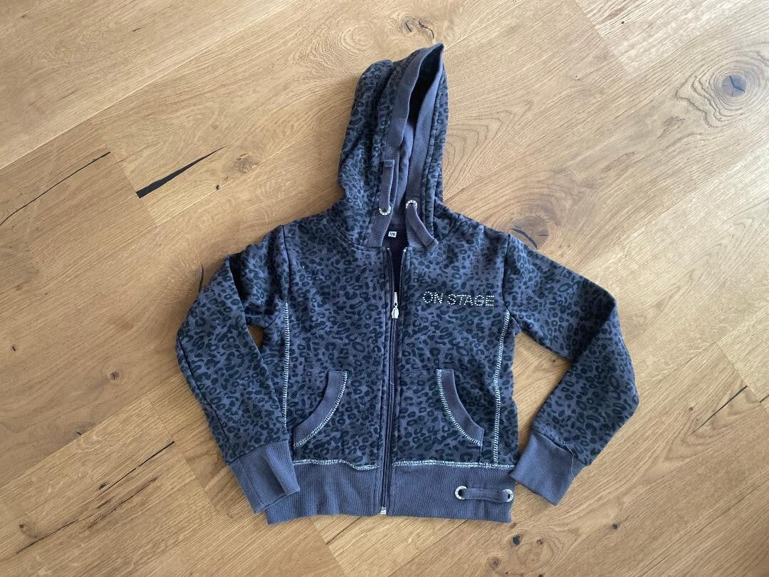 Mega Coole  Sweatjacke Kapuzenjacke im Leolook Girl  NEU Gr 128