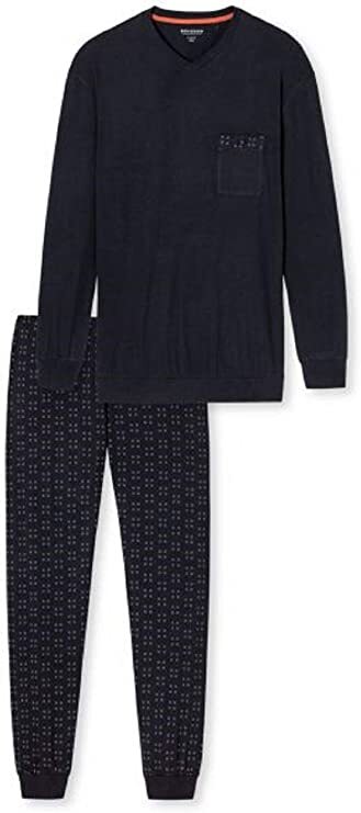 SCHIESSER SCHLAFANZUG lang V-Ausschnitt   Gr .54