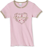 %% REDUZIERT%% Schiesser Mädchen T-Shirt " Horses " Rosa  Gr. 104