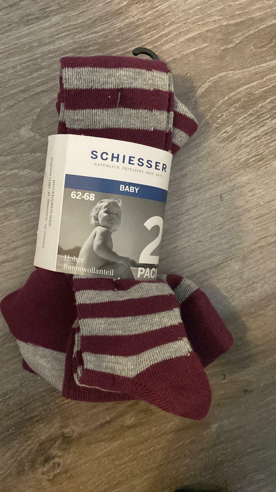 TOP Schiesser Baby Strumpfhosen Mädchen 2 er Pack Gr 62/68 und 74/80 REDUZIERT