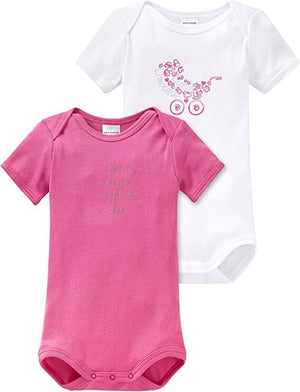 %% Schiesser DOPPELPACK KURZARMBODYS  MÄDCHEN NEU GR.74 %%