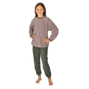 %% SONDERPREIS Wörner Südfrottier Mädchen  Schlafanzug  FROTTEE  Gr. 92