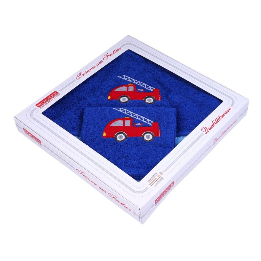 NEU Südfrottier Serie "Feuerwehr royalblau" Badetücher, Badeponcho, Lätzchen etc