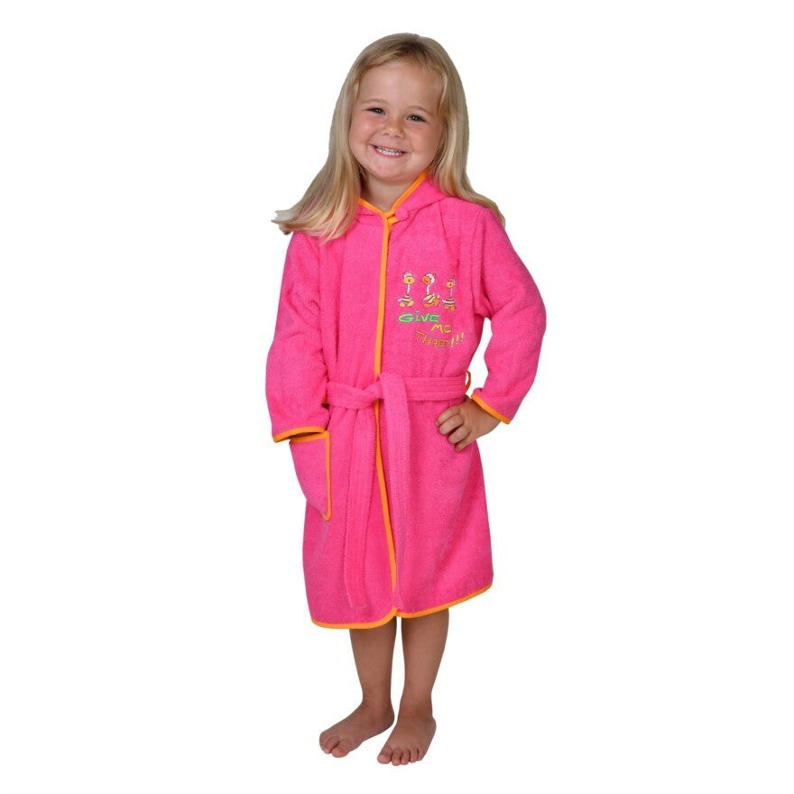 SONDERPREIS Wörner Südfrottier "Give me 3"  Pink Bademantel Gr.98/104 NEU