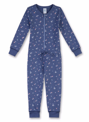 Sanetta Mädchen Overall Jumpsuit  Schlafanzug 1-tlg.  blau   Gr. 92 -98