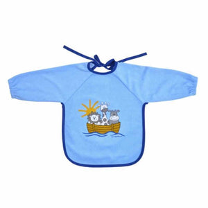 Wörner Frottee Ärmellätzchen "Arche hellblau" mit Nässeschutz