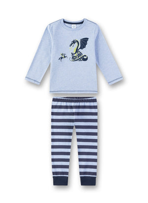 %% NEU Sanetta Jungen langer Schlafanzug  2-tlg " Drache " Gr. 92-98 %%