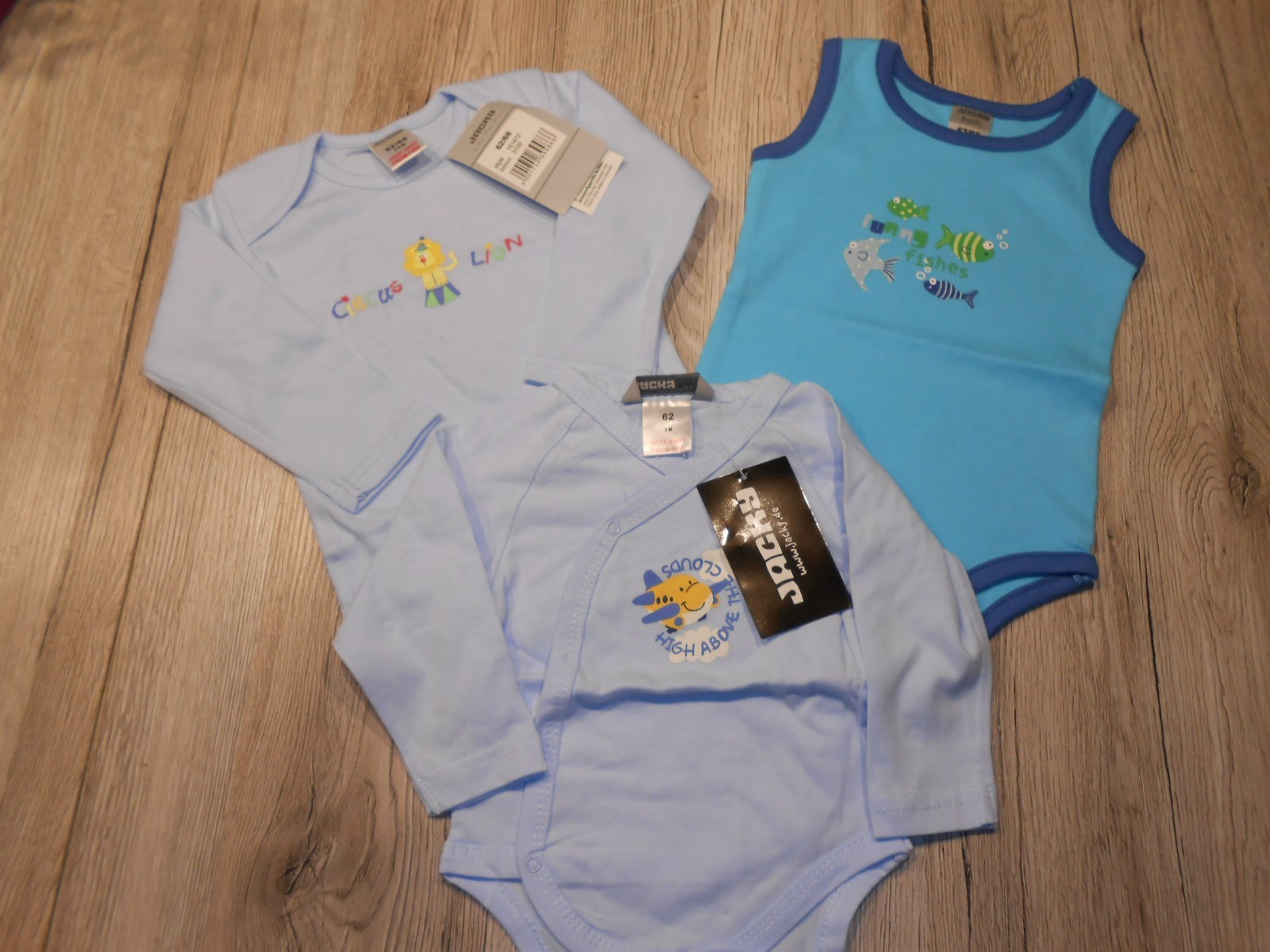  HAMMERANGEBOT 3 BODYS JACKY BABY NEUWARE  GR.62 STATT 25,99 nur 10,99 !!