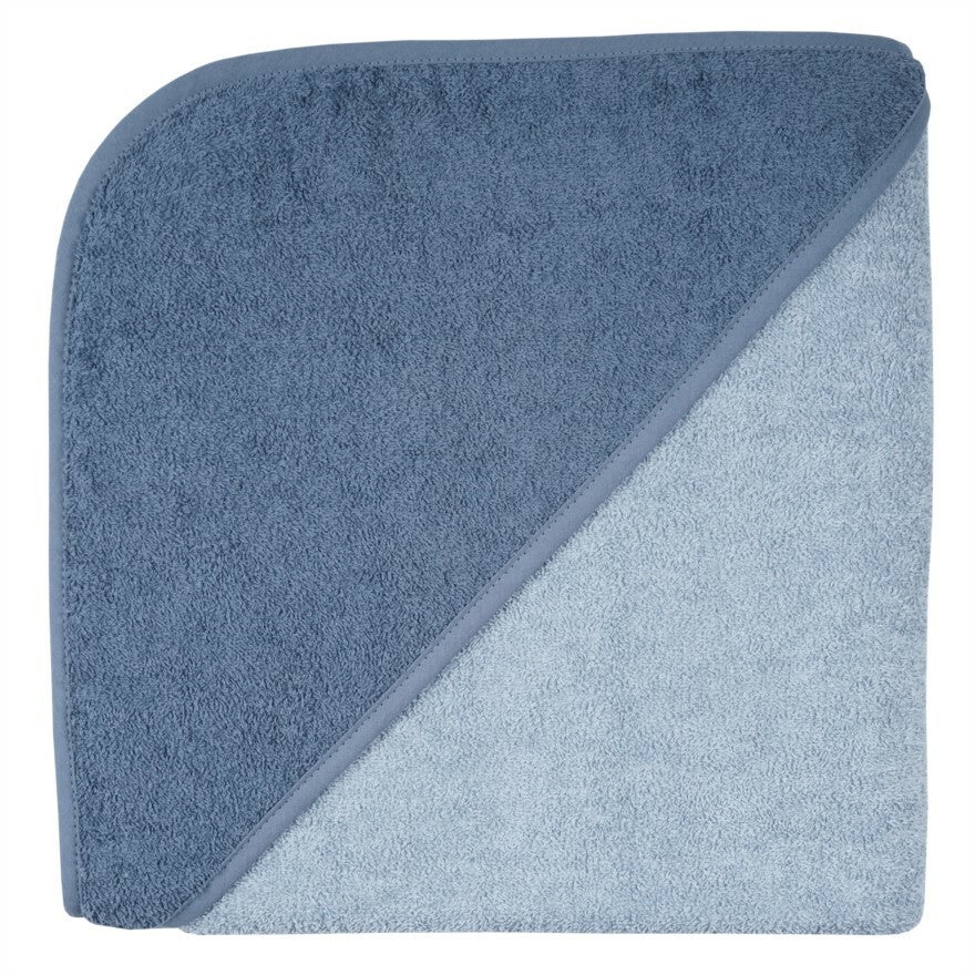 %%TOP%% Wörner Südfrottier Riesen Kapuzenbadetuch Gr.140x140 Stahlblau/dklblau