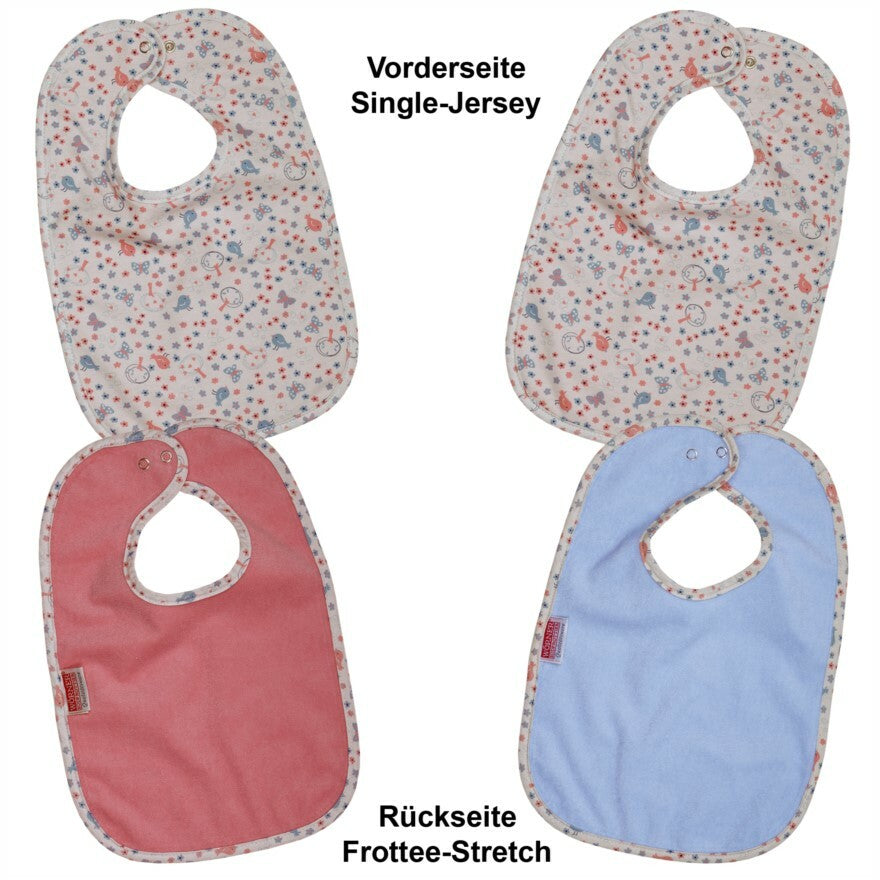 % TOP% Wörner Südfrottier Vogel Druckknopflatz WENDELATZ 26x40 cm 2er Set