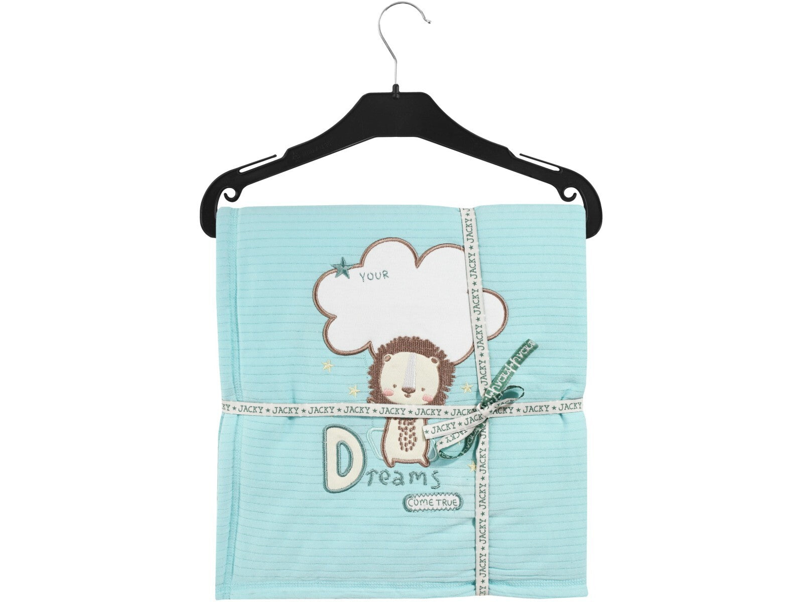 Jacky Baby DECKE 100 CM X 70 CM 60G WATTIERUNG LITTLE LION (ORGANIC COTTON)