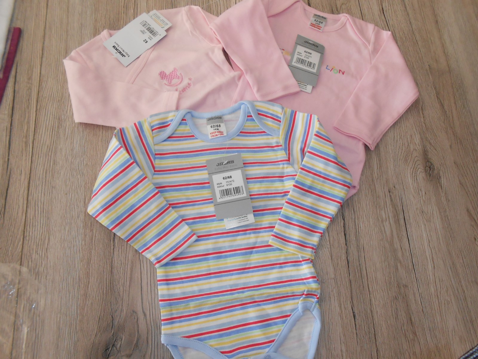  HAMMERANGEBOT 3 BODYS JACKY BABY NEUWARE  GR.50/56 STATT 28,99 nur 14,99 !!