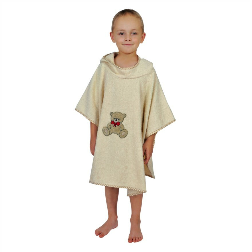 Wörner Südfrottier Teddy natur Bade-Poncho 120/75 cm
