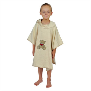 Wörner Südfrottier Teddy natur Bade-Poncho 120/75 cm