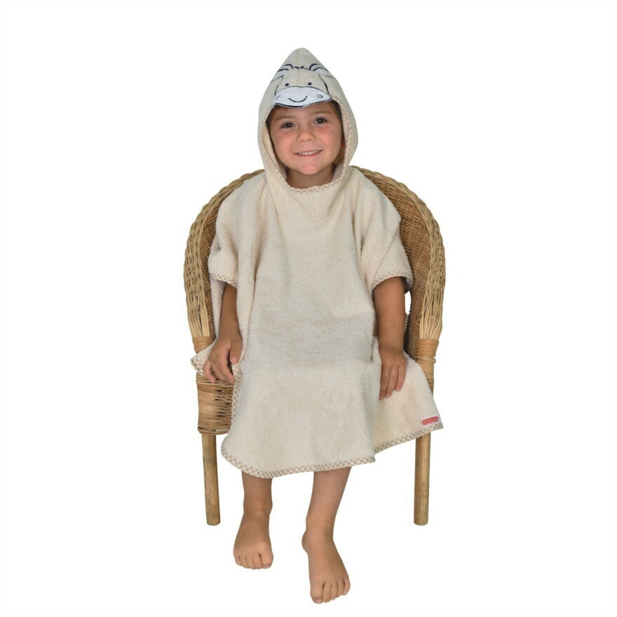 Wörner Südfrottier Esel natur  Bade-Poncho 120/75 cm