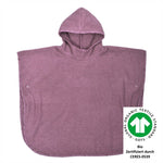 Wörner Südfrottier  At home mauve BIO Bade-Poncho 60x75 cm