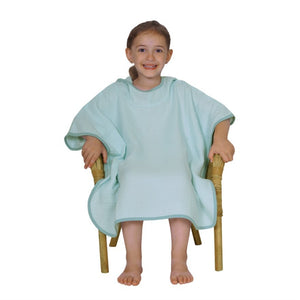 Wörner Südfrottier Musselin Unimint-eisblau Bade-Poncho 120/75 cm