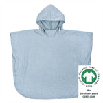Wörner Südfrottier  At home stahlblau BIO Bade-Poncho 60x75 cm