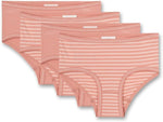 S.Oliver 4er Pack Hüftslips Neu Gr.128 gestreift/uni