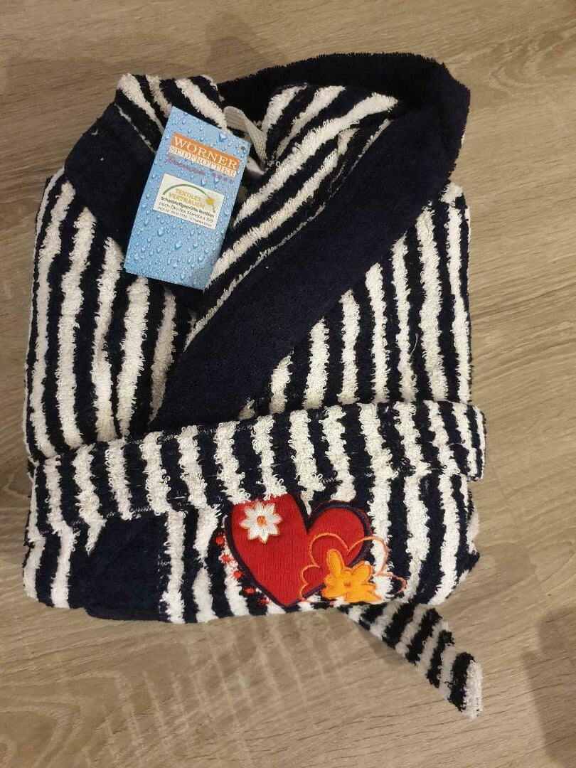 SONDERPREIS Wörner Südfrottier Mädchen Bademantel NEUWARE  Gr. 116