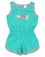 Schiesser Mädchen Jumpsuit Schlafanzug kurz Overall mint Gr. 116