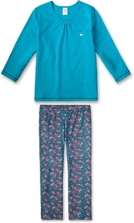 SANETTA   Mädchen Schlafanzug  Rosen Türkise NEU Gr.128