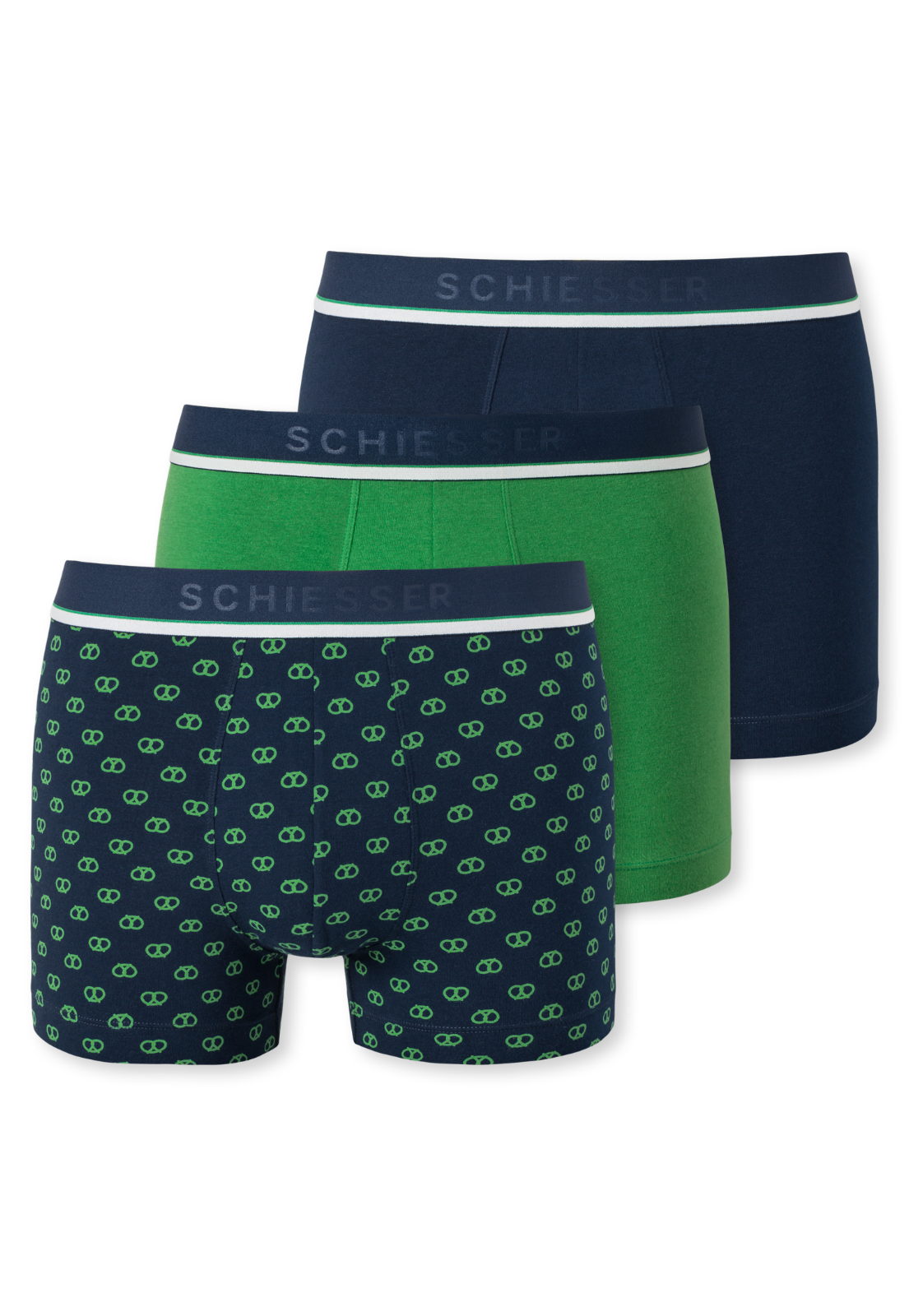 %% SCHIESSER HERREN SHORTS 3ER-PACK ORGANIC COTTON NEU Gr.S %%