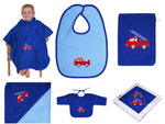 NEU Südfrottier Serie "Feuerwehr royalblau" Badetücher, Badeponcho, Lätzchen etc