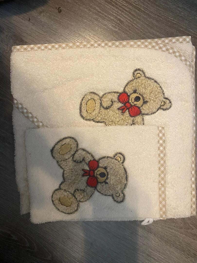 Wörner Südfrottier Teddy natur Baby Geschenkeset 2 Teilig neu