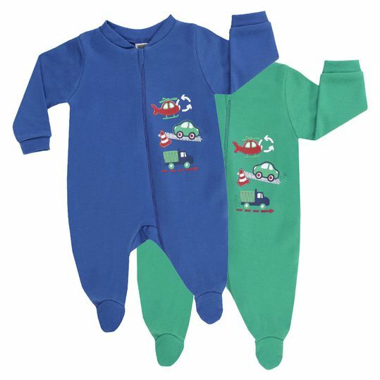 %% Jacky Baby 2er-Pack Schlafanzug 1-tlg langarm  Junge Gr. 50/56+62/68  ANGEBOT