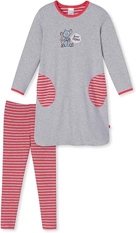 %% STOP %% REDUZIERT Schiesser Mädchen Nachthemd mit Leggings  NEU Gr.98