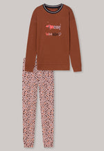 Schiesser Schlafanzug lang Cotton-Modal-Jersey rost - Natur HW  Gr. 140 - 176