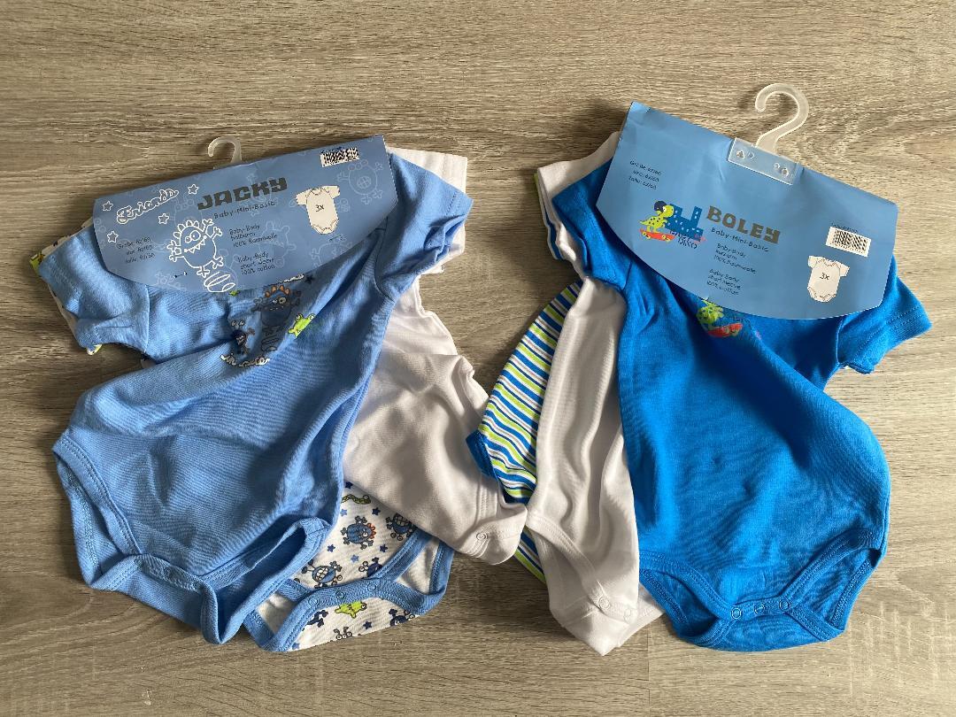 %%AUSVERKAUF %% Jacky Baby Kurzarm Body 3er 2 er-Pack  Junge  Gr. 50-92