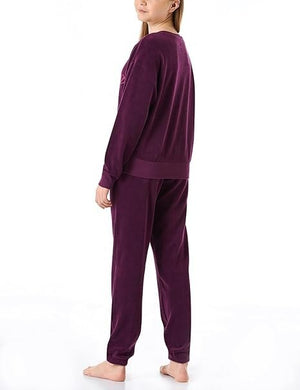 SCHIESSER  Mädchen Schlafanzug Frottee  Aubergine H/W  NEU Gr.140