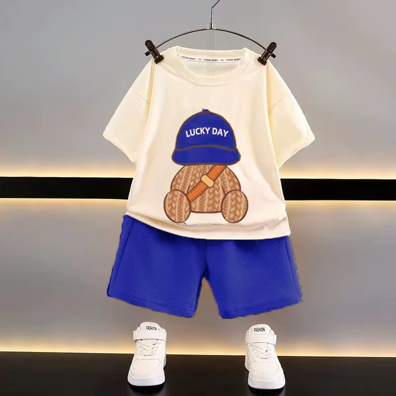 Cooles Jungen 2 Teiler  in Waffeloptik  von 1 Jahr bis 10 Jahre