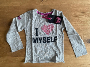 Cooler Sweater Miss BONDI  sehr Edel NEU mit Etikett Grau mit Glitzer Gr 104