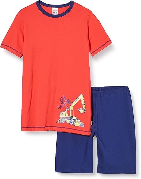 %% STOP %% REDUZIERT Schiesser Jungen Schlafanzug Kurz "BAGGER" Shorty NEU Gr.92