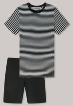 %% SCHIESSER JUNGEN  SCHLAFANZUG KURZ  Ringel   Gr. 140-176 